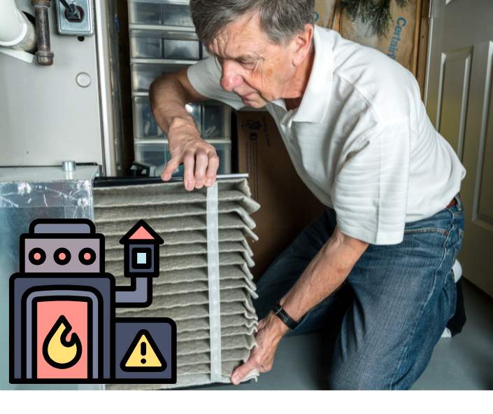 Tech working on furnace