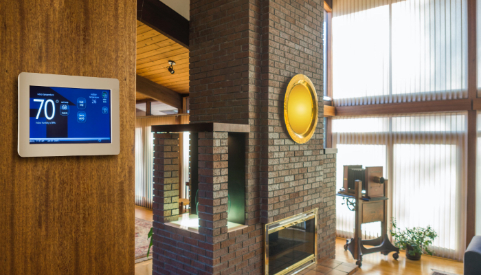 programmable-thermostat for-temperature-control-in-living-room